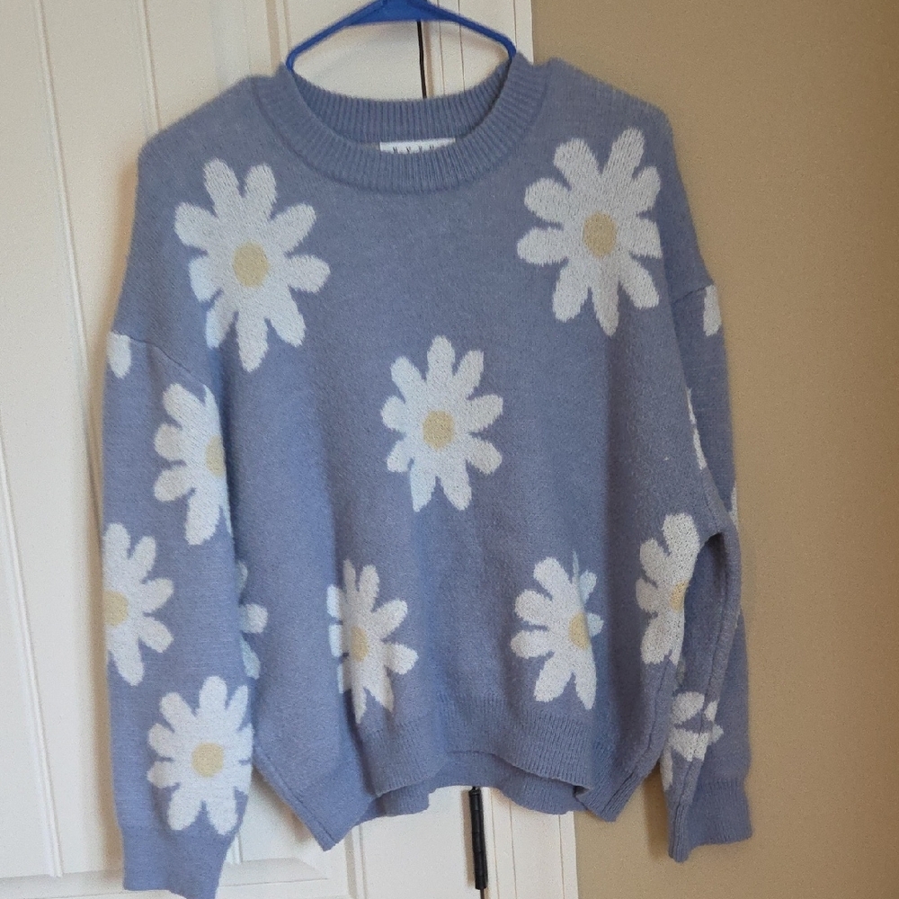 HYFVE Blue Daisy Sweater